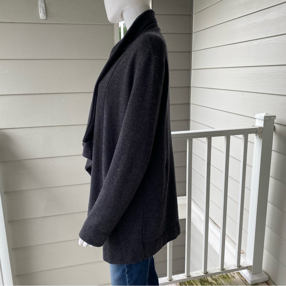 J. CREW Drapey Dark Grey Open Cardigan - Picture 2 of 7